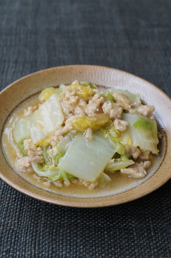 鶏ひき肉と白菜のとろとろ中華煮