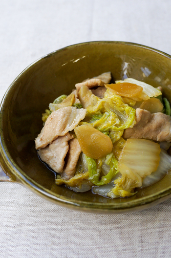豚肉と白菜のしょうが煮