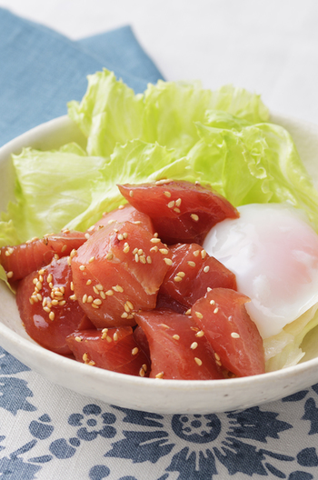 刺し身でユッケ風