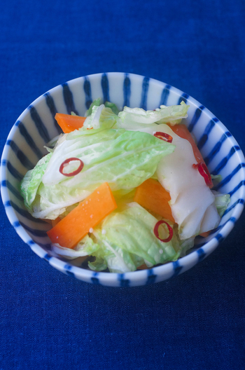 白菜とにんじんのあっさり塩麹浅漬け