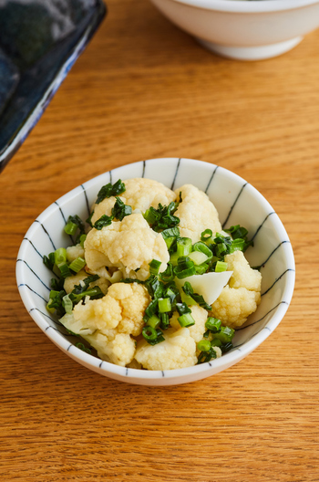 カリフラワーのねぎ塩あえ