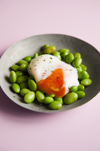 温泉卵のっけえだまめ