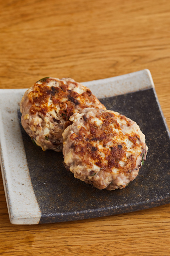 豆腐入りかつおのふわふわつくねバーグ