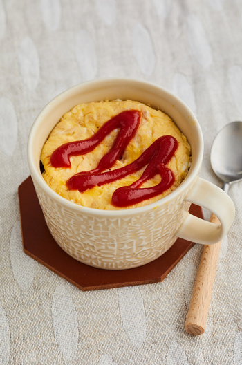 電子レンジで チーズとツナの簡単オムレツ
