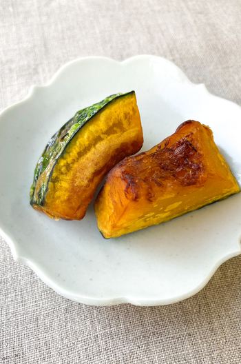 素材味わう かぼちゃの素揚げ