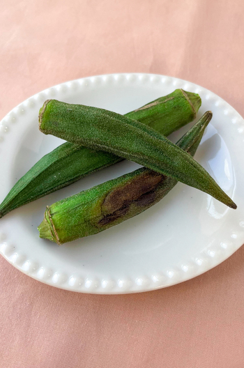 素材味わう オクラの素焼き