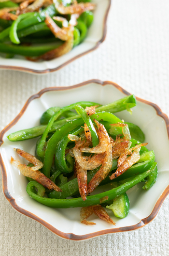 ピーマンと桜海老の炒め物