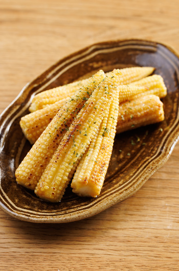 ヤングコーンのバターしょうゆ焼き