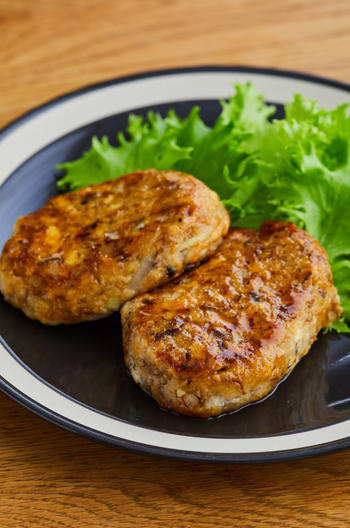 さば缶で照り焼きハンバーグ