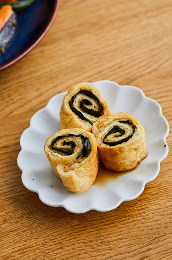 風味豊かな のり巻き油揚げ