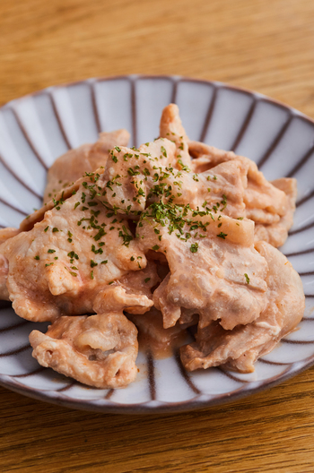 たんぱく質アップ 豚肉のオーロラソースあえ