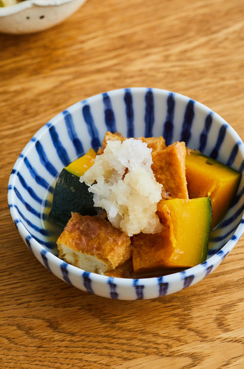 厚揚げとかぼちゃの煮物