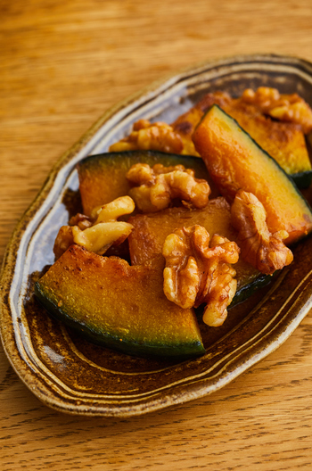 かぼちゃの甘辛くるみ炒め