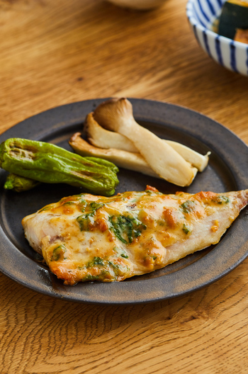 あじの青じそみそマヨ焼き