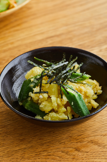 オクラと海苔のポテトサラダ