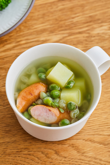 エルテンスープ風（豆とじゃがいものスープ）