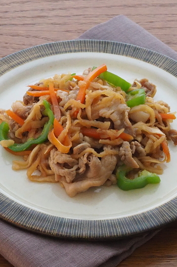 切り干し大根でチャプチェ風炒め