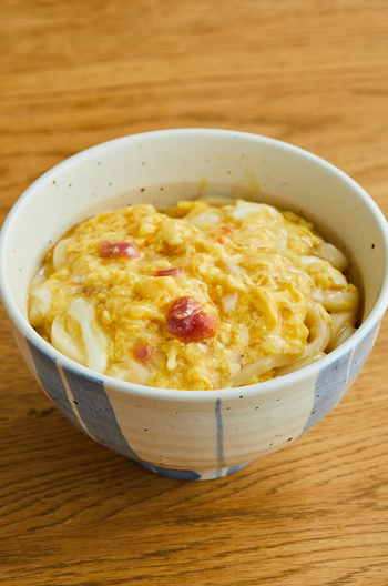ふわふわ卵のあんかけうどん