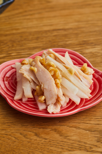 大根のバンバンジー風サラダ