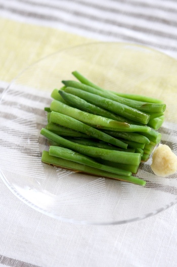 生姜醤油 茹でいんげん