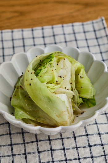 ほぼ塩０ レタスのレンジ蒸し