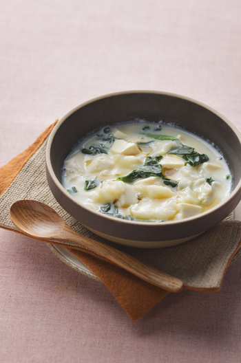 包まない ワンタンと豆腐のおかずスープ