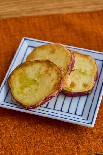 さつまいもの揚げ焼き天ぷら