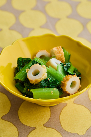 ちくわと小松菜の中華あえ