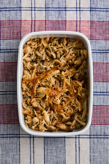 作り置きに きのことツナのガーリック炒め