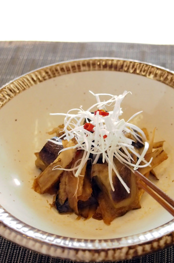 ナスとごぼうの南蛮風炒め