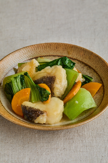 白身魚とチンゲン菜のうま煮