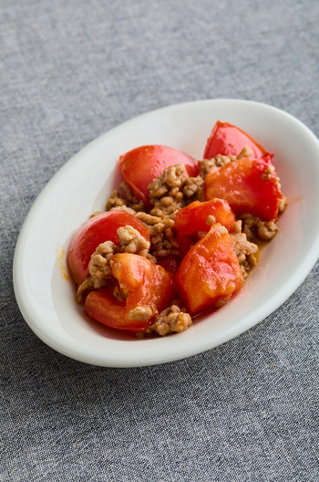 トマトのオイスター炒め