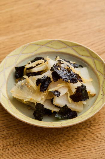 ほぼ塩０ 大根としょうがの海苔炒め