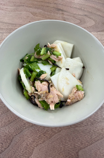 かぶとツナの塩昆布マリネ