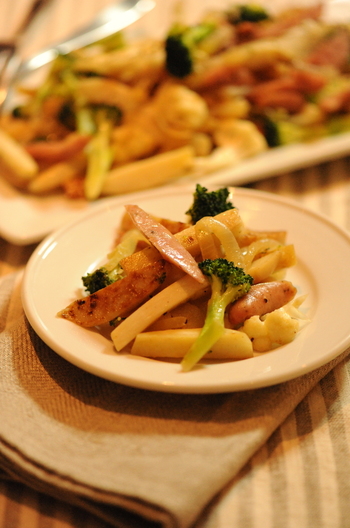 里芋でジャーマンポテト風