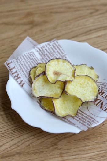 レンジでヘルシー サツマイモチップス