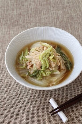 白菜とえのきのツナ煮