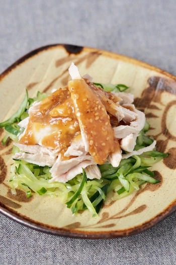 棒々鶏風 鶏肉とキュウリの甘味噌和え