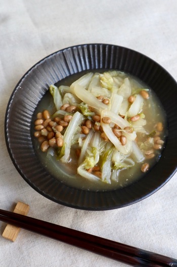 白菜と納豆のくたくた煮