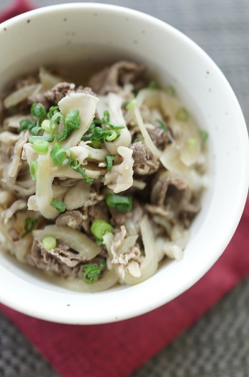 簡単 舞茸入り牛丼