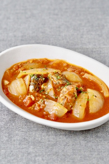 さば水煮缶とトマト水煮缶でブイヤベース