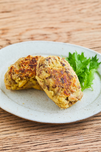 高野豆腐入り鯖のハンバーグ