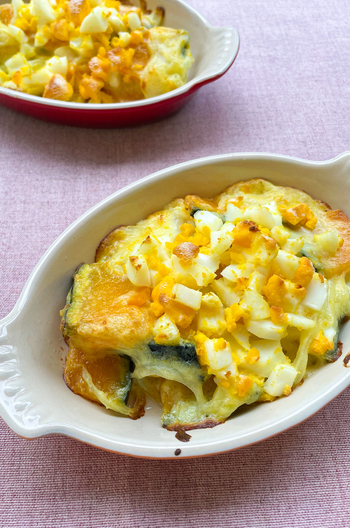 電子レンジで簡単 かぼちゃグラタン