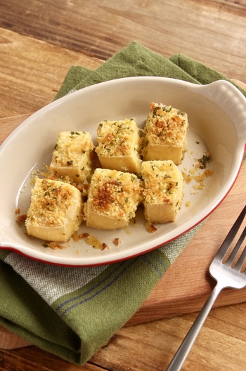 豆腐のパセリチーズパン粉焼き