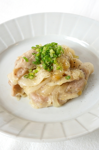 電子レンジで豚肉の生姜味噌煮