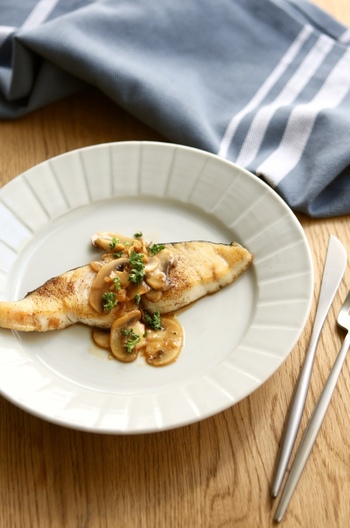 さわらのマッシュルームソース