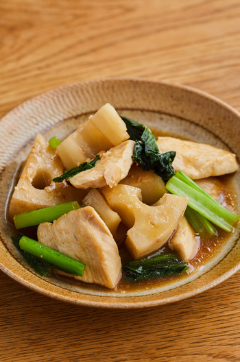 鶏胸肉とれんこんの照り煮