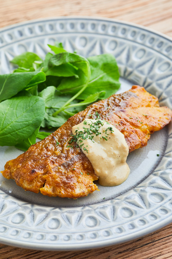 たらのムニエル カレーソース