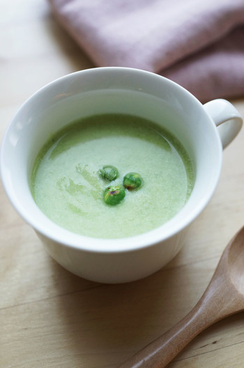 グリンピースのヨーグルトポタージュ