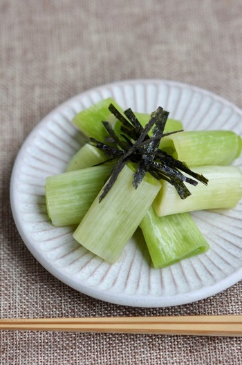 長ネギのお漬物風 レンジチンだけ